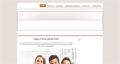 Desktop Screenshot of happyfamilydentalcare.com