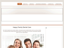 Tablet Screenshot of happyfamilydentalcare.com